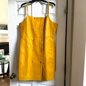 Yellow Leather Dress